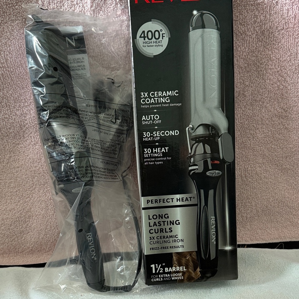 Revlon Black 1½" Ceramic Curling Iron - 400°F High Heat
